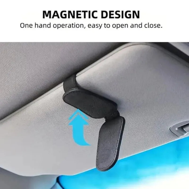 Étui à lunettes de pare-soleil de voiture Support de clip de lunettes de soleil Clip de carte de ticket Clip portable multifonction Accessoires intérieurs de voiture