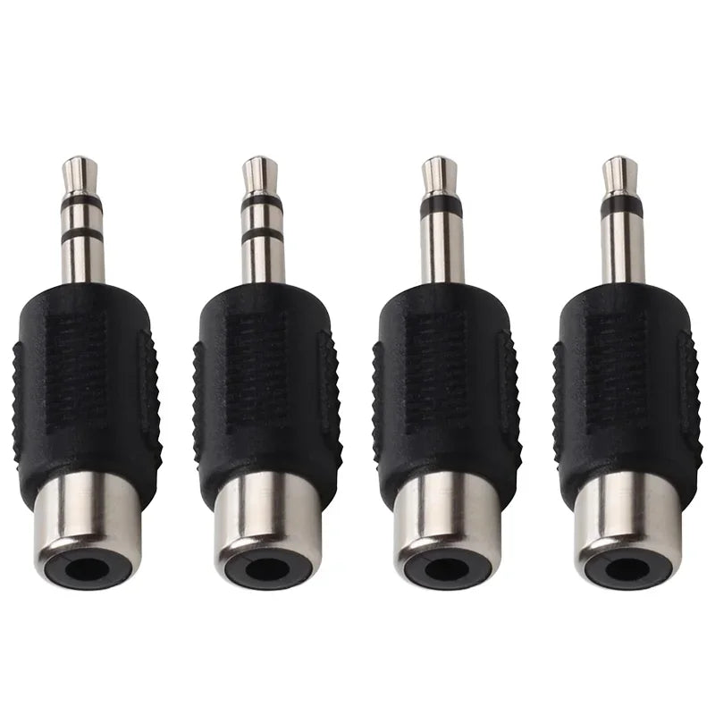 5 Pcs Adaptateur Audio Mono Stéréo 6,5/6,35 mm Interconnexion TS Fiche Mâle 1/8" 1/4" vers Connecteur Femelle RCA Convertisseur Haut-parleur