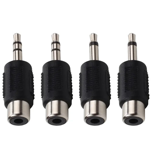 5 Pcs Adaptateur Audio Mono Stéréo 6,5/6,35 mm Interconnexion TS Fiche Mâle 1/8" 1/4" vers Connecteur Femelle RCA Convertisseur Haut-parleur