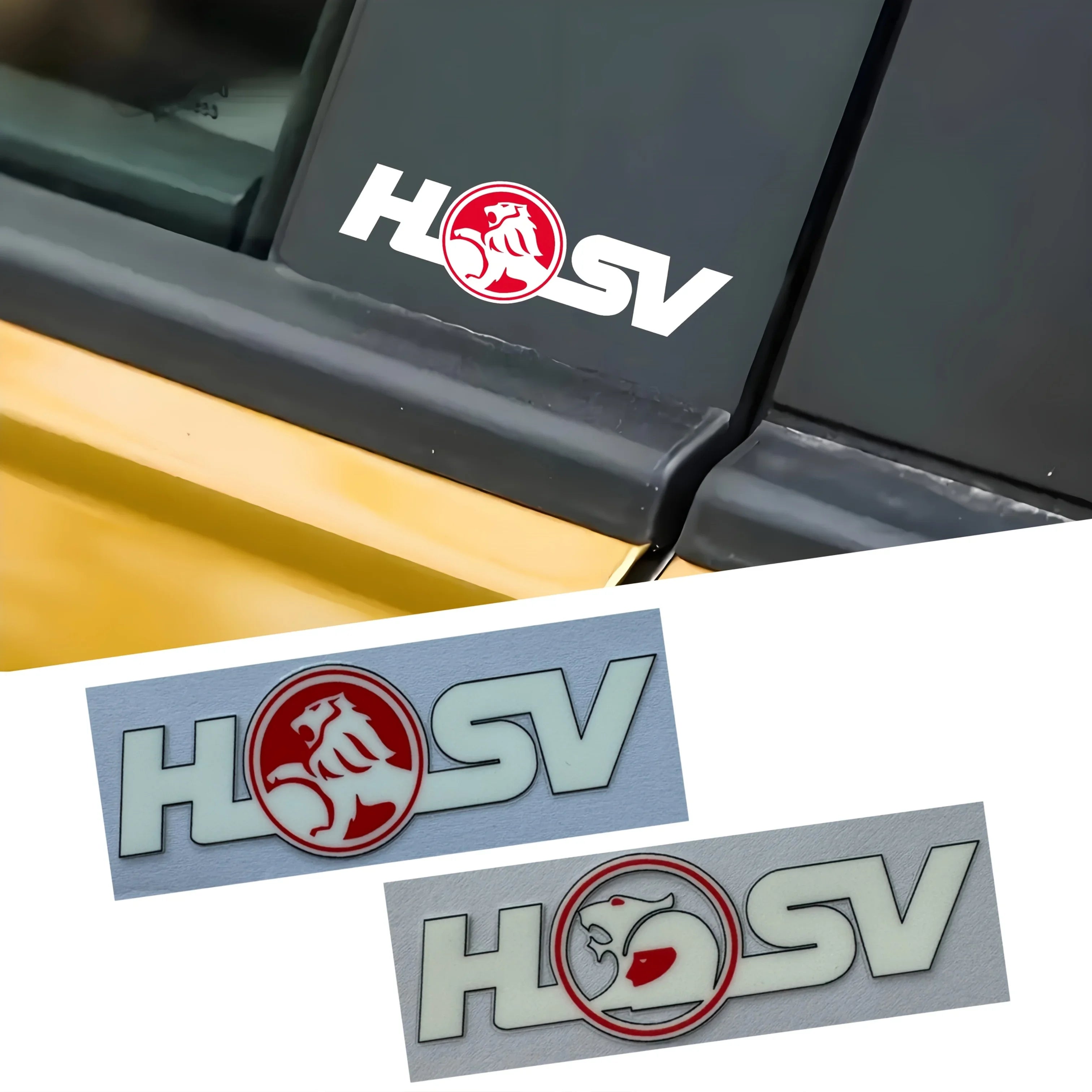 Lot de 2 autocollants de logo de drapeau de course HSV - Horton Vehicle Accessories