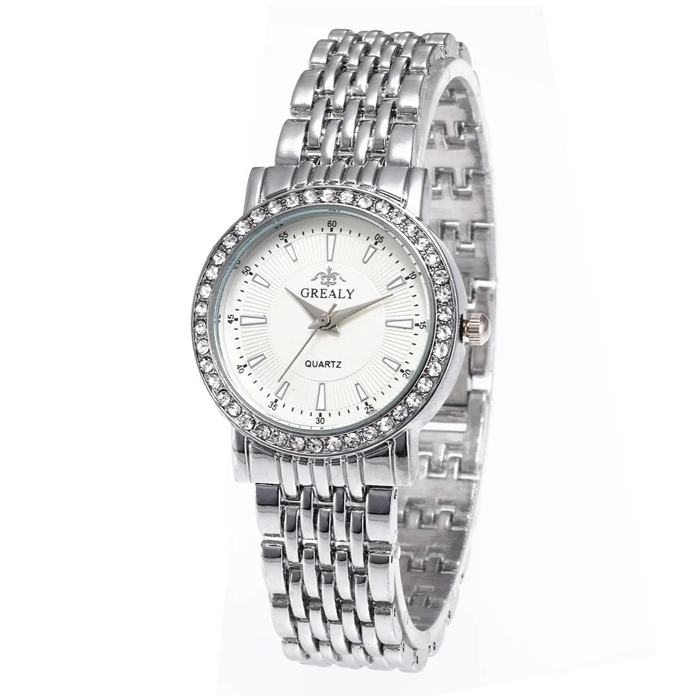 Nouvelles montres décontractées pour femmes, montre de mode de luxe pour amoureux, montre à quartz en acier inoxydable avec strass, cadeau pour hommes et femmes, montre-bracelet d'affaires