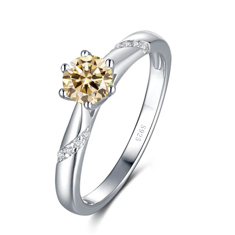 Gica Gema Bagues en diamant moissanite 1 à 3 carats pour femmes, bijoux fins en argent sterling 925, fiançailles, mariage, femme, Anillo