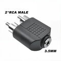 5 Pcs Adaptateur Audio Mono Stéréo 6,5/6,35 mm Interconnexion TS Fiche Mâle 1/8" 1/4" vers Connecteur Femelle RCA Convertisseur Haut-parleur