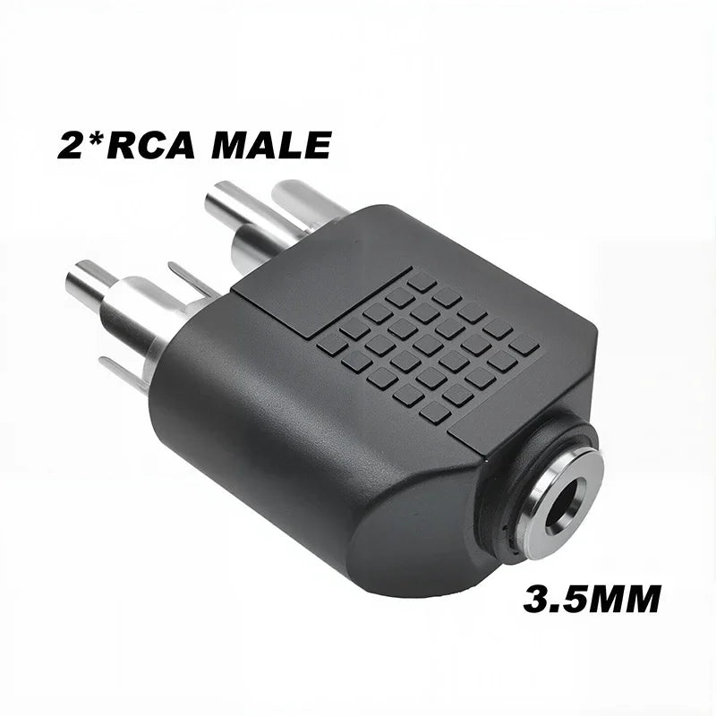 5 Pcs Adaptateur Audio Mono Stéréo 6,5/6,35 mm Interconnexion TS Fiche Mâle 1/8" 1/4" vers Connecteur Femelle RCA Convertisseur Haut-parleur
