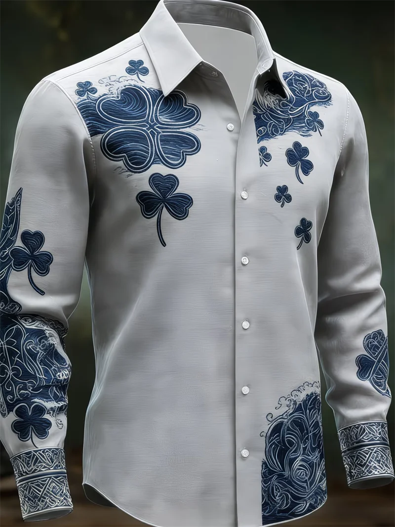 Nouveau t-shirt à manches longues pour homme avec imprimé plumes 3D, imprimé mode et luxueux, haut confortable et doux