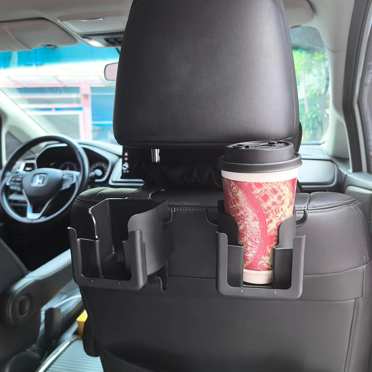 Organisateur de dossier de siège de voiture, lot de 2, porte-gobelet et crochet, support de téléphone, rangement arrière pour tasse d'eau et téléphone, accessoires d'intérieur de voiture