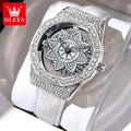 OLEVS 9996 Montre à quartz pour femmes Marque de luxe Tendance Montre-bracelet pour femme Papillon Luxe Étanche Bracelets en cuir véritable Montres de soirée