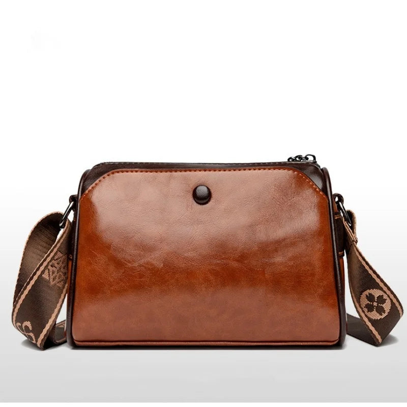 Women's shoulder bag Women's bag retro double-sided pillow bag large capacity solid color shoulder bag crossbody bag