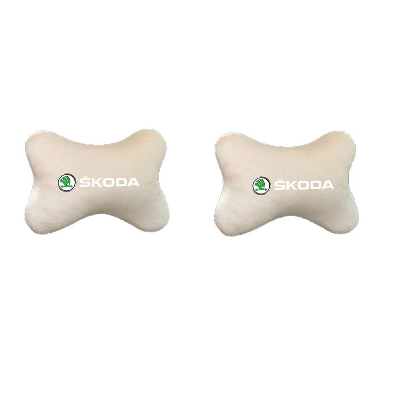 Pour Skoda Rapid Kodiaq Superb Fabia Octavia A7 Kamiq Yeti Appui-tête de voiture Support cervical Oreiller doux Accessoires automobiles