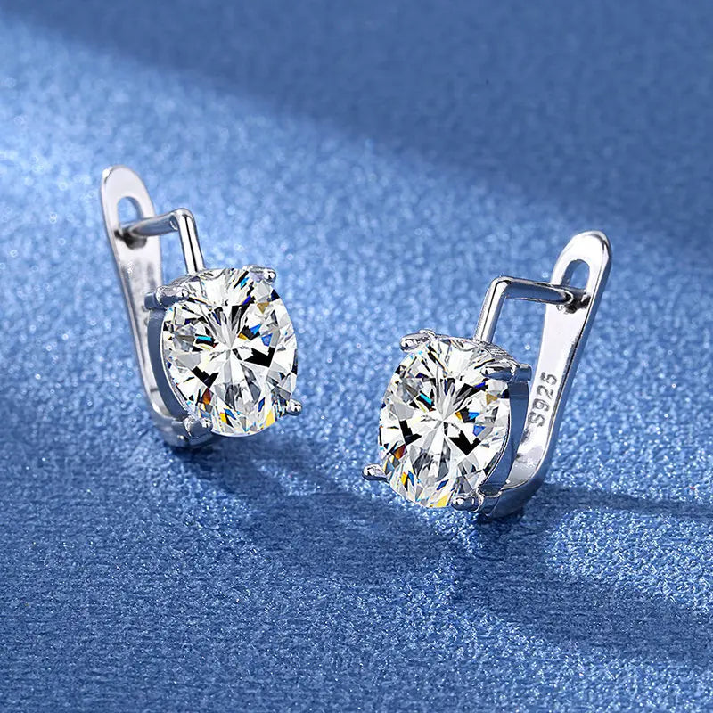 Boucles d'oreilles en argent sterling 925 Bijoux de haute qualité Rétro Motif simple Zircon violet blanc Boucles d'oreilles Meilleures ventes