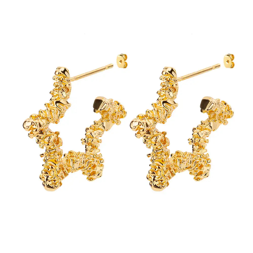 Stainless Steel Starfish Shell Stud Earrings for Women Minimalist Gold Color Aesthetic Wedding Earring Summer Beach Jewelry Gift