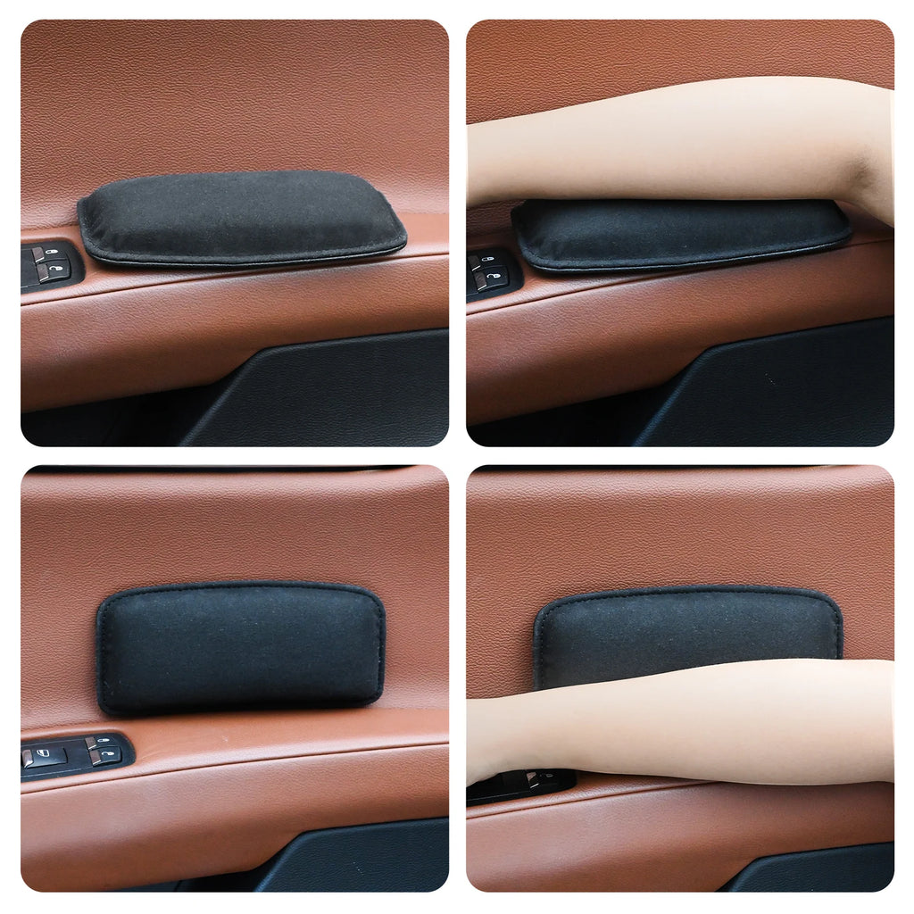 Car Suede Leather Knee Pad Inside Knee Cushion Comfortable Elastic Cushion Memory Foam Thigh Support Interior Accessories Car Su