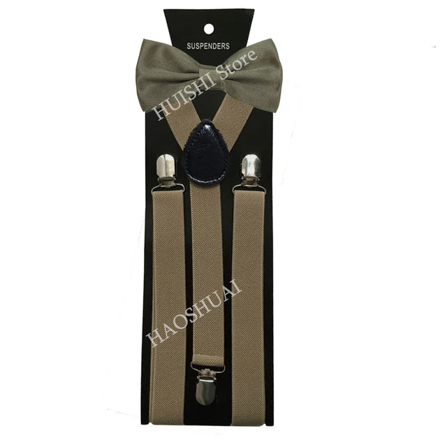 Ensemble Bretelles et Nœud Papillon en Promotion pour Hommes Femmes Garçons Fête Mariage – Bretelles Y-Back Chemise Nœud Papillon Papillon Accessoires de Costume Cadeau