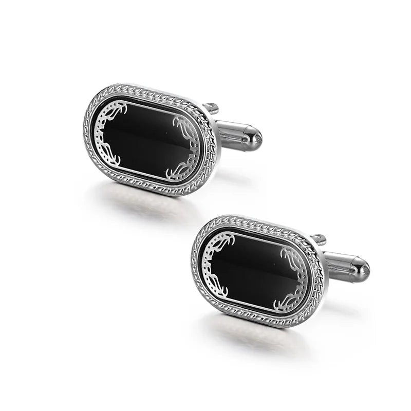 Boutons de manchette homme en cuivre pour hommes de luxe, cadeaux d'invités de mariage, bijoux de mode ronds carrés, boutons de manchette et pince à cravate pour hommes