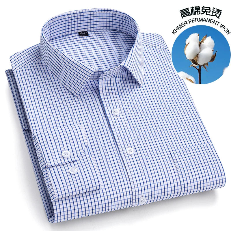 BAMBOOPLE Chemises à manches longues décontractées pour hommes, imprimé tendance, coupe standard, boutonnées, douces, pour homme, bureau, affaires, nouveau choix AE