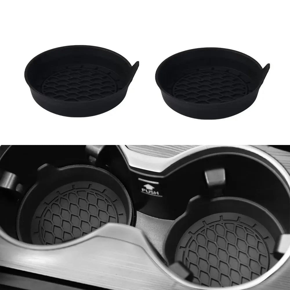 Sous-verre de voiture en silicone souple de 8 cm de diamètre, porte-gobelet antidérapant, étanche, antidérapant et anti-déversement, accessoires intérieurs automobiles universels.