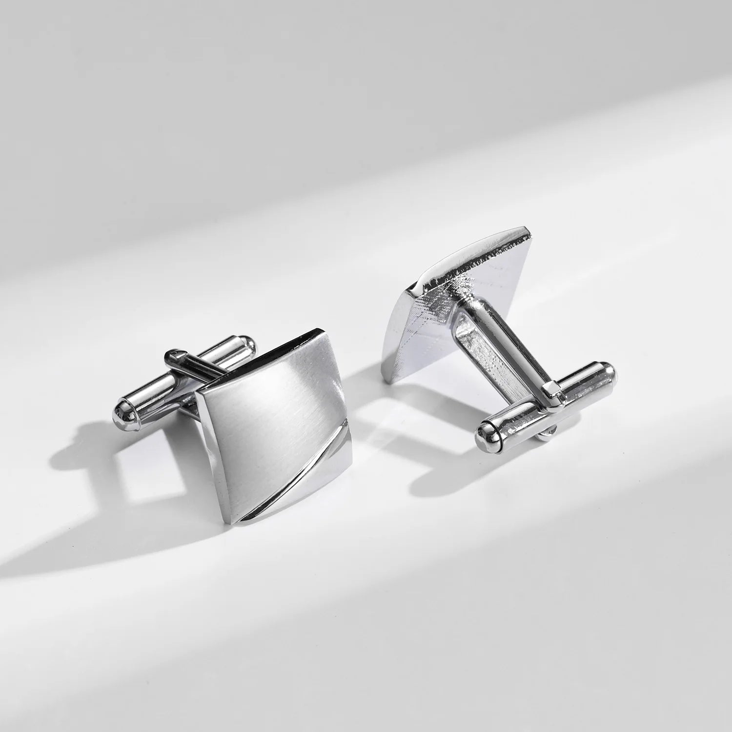 1 Paire Boutons De Manchette Carrés En Cuivre Et Pinces À Cravate Pour Hommes, Cadeaux De Mariage De Luxe, Bijoux De Mode, Poignets Pour Hommes