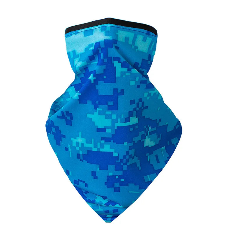 Cache-cou UV rafraîchissant pour l'été, masque de protection solaire avec boucles d'oreilles pour le cyclisme, la randonnée, les sports de plein air, séchage rapide, bandana respirant