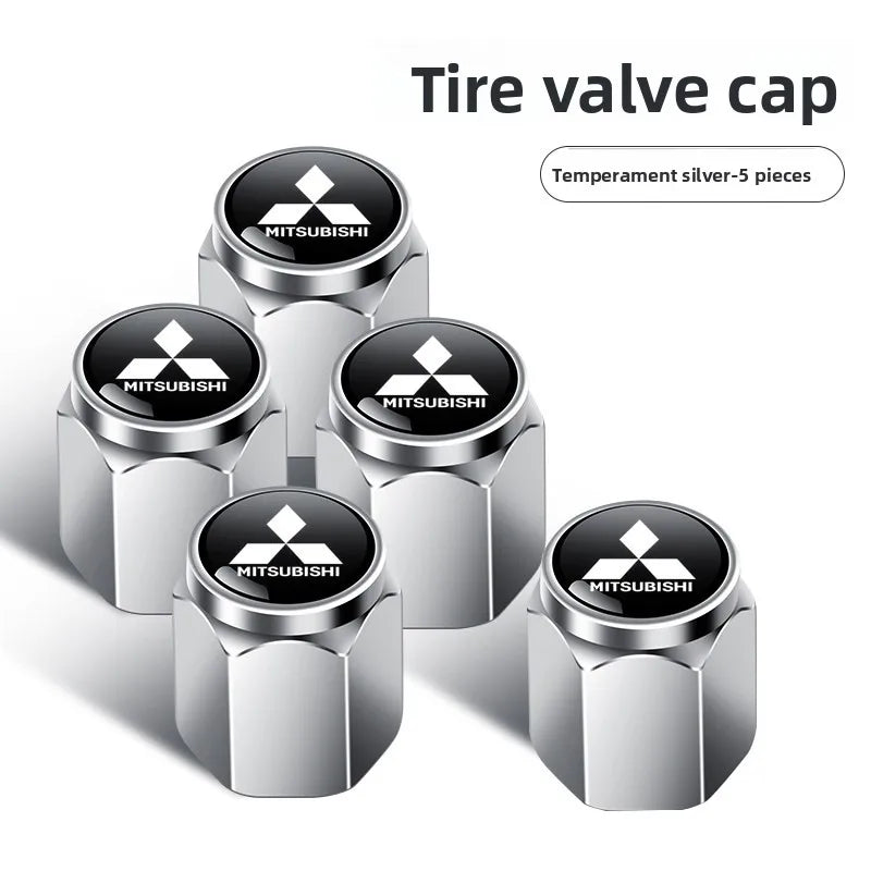 Car Wheel Tire Valve Cap Logo Cover Stickers For Mitsubishi Space Star Outlander ASX Eclipse Cross Mirage Pajero Lancer EVO L200