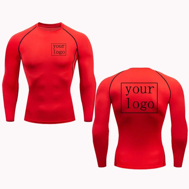 Nouveau T-shirt de compression personnalisé Votre logo Design Top Hommes Femmes Imprimer Design Original T-shirts Course Entraînement Gym T-shirt Séchage Rapide