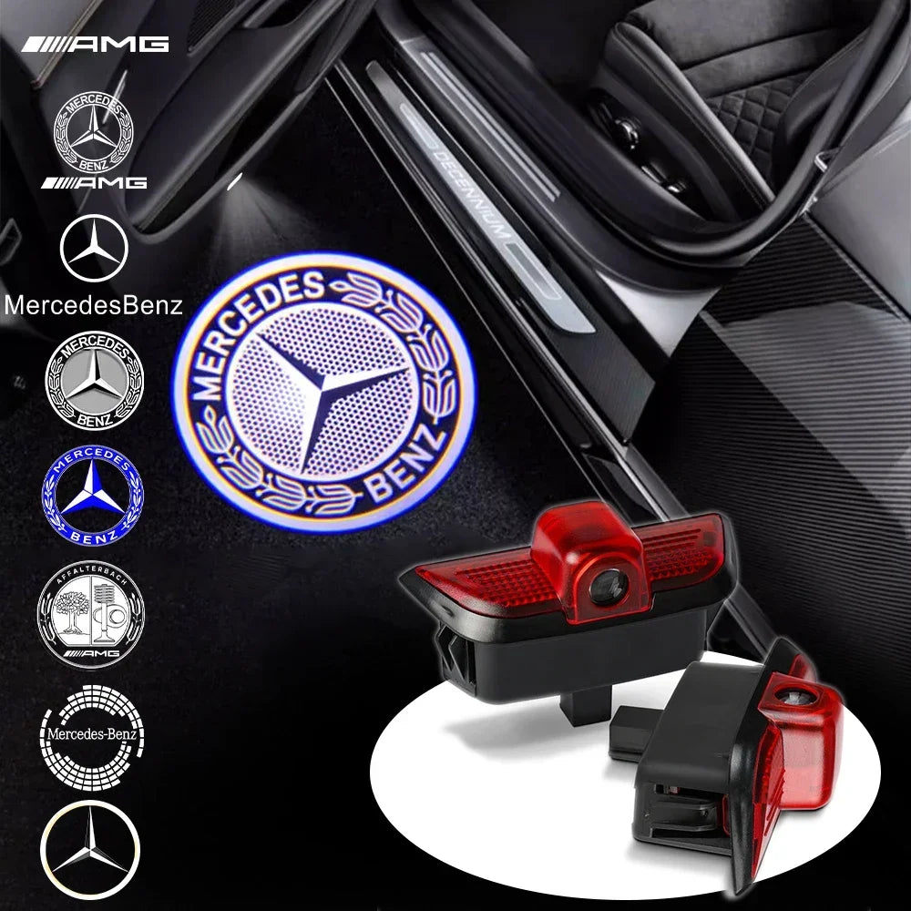 مصابيح جهاز عرض باب السيارة أضواء ترحيبية اكسسوارات لمرسيدس بنز AMG C260 C300 C280 C200 C230 W204 2008-2011 الفئة C W204