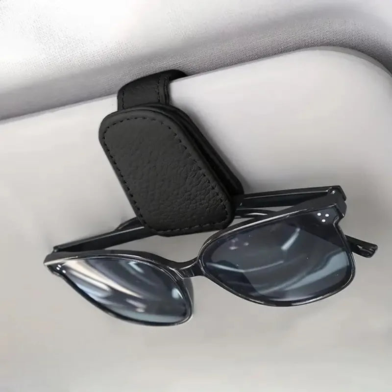 Étui à lunettes de pare-soleil de voiture Support de clip de lunettes de soleil Clip de carte de ticket Clip portable multifonction Accessoires intérieurs de voiture