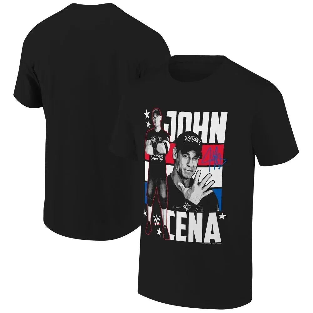 T-shirt homme bleu clair John Sena farewell tour Toronto Haut de sport respirant et à séchage rapide pour l'été
