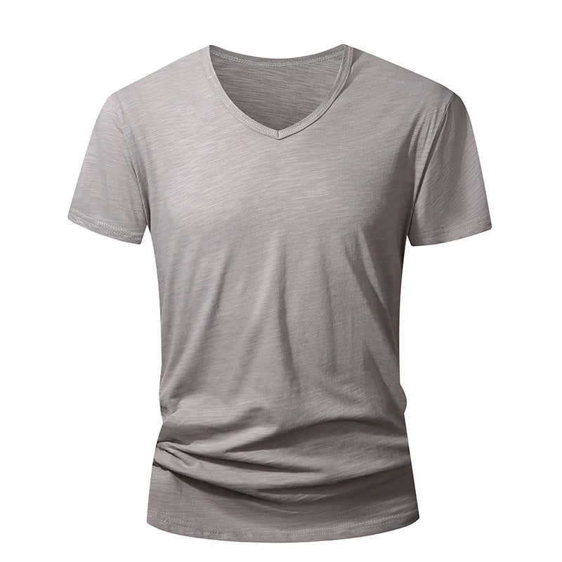 T-shirt homme 100% Coton Été Manches Courtes Hauts Tee Noir Blanc Vêtements Homme Doux Haute Qualité T-shirt Homme Décontracté