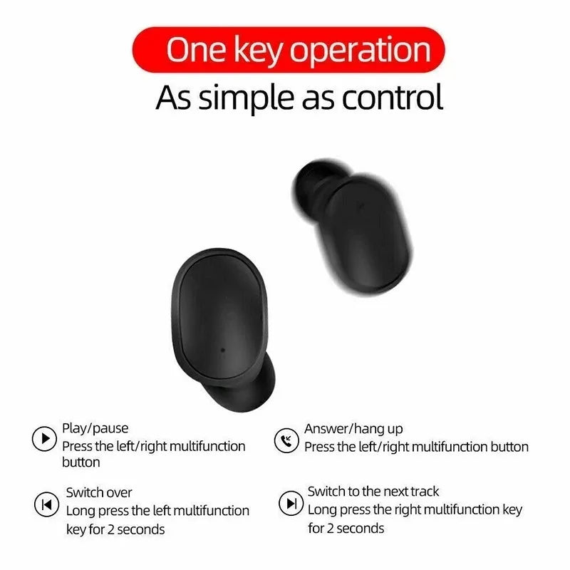 Écouteurs sans fil E6S TWS Écouteurs de sport étanches Bluetooth 5.0 Casque stéréo avec microphone pour iPhone Xiaomi Vivo Oppo