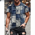 T-shirt graphique homme à col rond avec impression fantaisie, haut d'été à manches courtes pour homme, haut doux, tendance et confortable, vêtements de sport