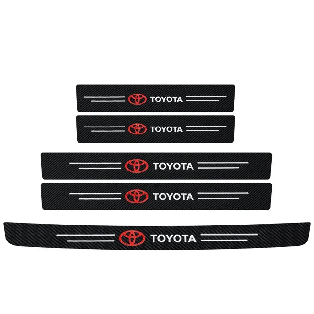 Seuil de voiture Bande Fibre de Carbone Autocollant de Protection de Seuil de Porte de Voiture Accessoires pour Toyota Rav4 Yaris Prius Avensis Corolla Camry