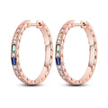925 Silver Hoop Earring For Woman Rose Gold Yellow Pendientes Original Minimalist Earring Jewelry