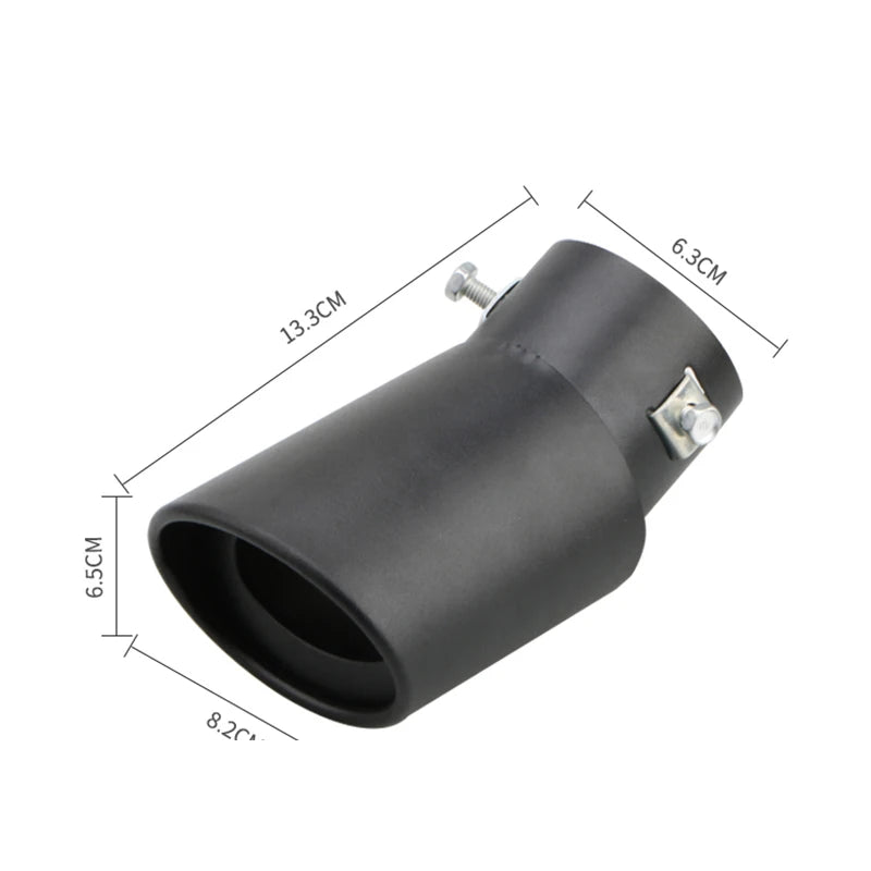 1 Pièce 2.5" Entrée Voiture Auto Embout d'Échappement Silencieux Tuyau Acier Inoxydable Garniture Chromée Arrière Queue Gorge Pour La Plupart des Voitures