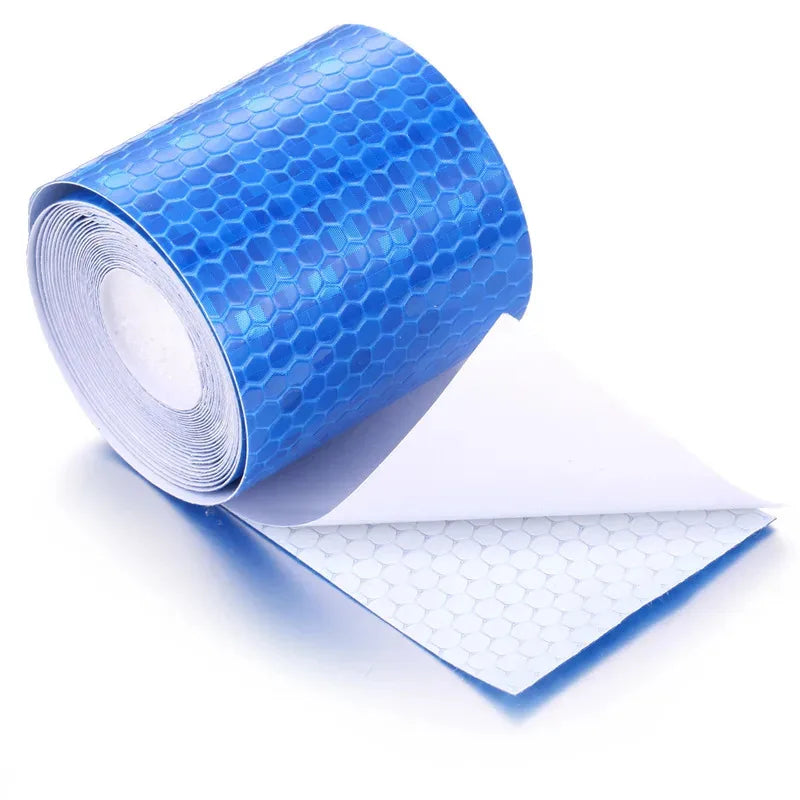 1-4 bandes réfléchissantes pour voiture Avertissement de sécurité 5cm*100cm Autocollant décoratif pour voiture Film de protection réfléchissant pour auto et moto