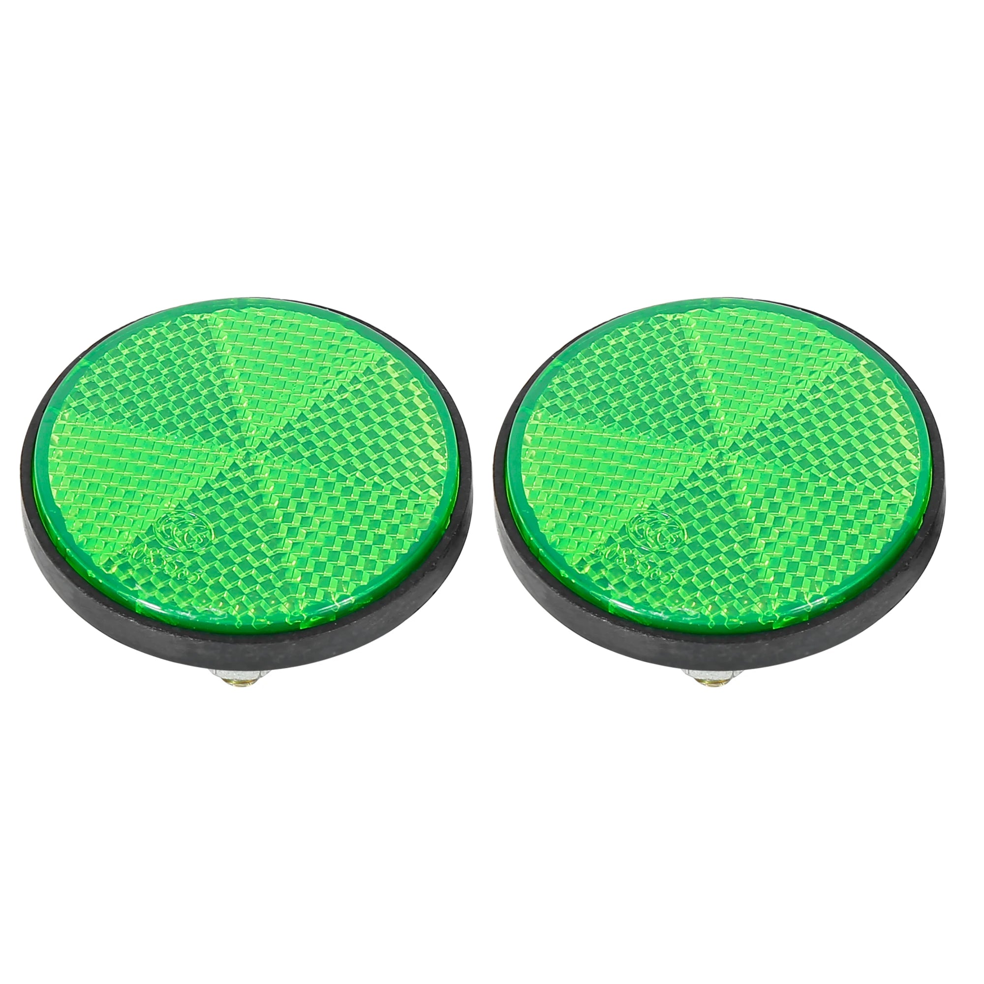 Motoforti Lot de 6 paires de catadioptres ronds universels en plastique rouge M6 x 1,0 de 56 mm de diamètre pour moto et vélo