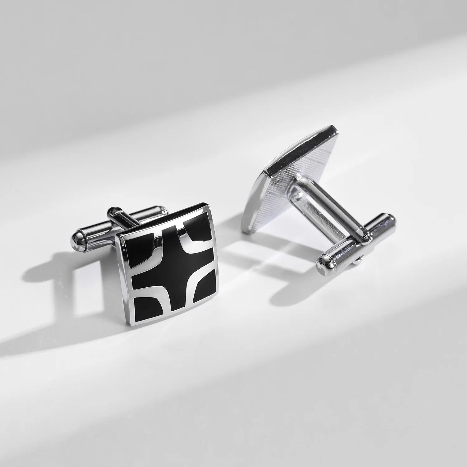 1 Paire Boutons De Manchette Carrés En Cuivre Et Pinces À Cravate Pour Hommes, Cadeaux De Mariage De Luxe, Bijoux De Mode, Poignets Pour Hommes