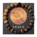 HNSP Bracelet en Perles de 8 MM pour Hommes Femmes Planètes du Système Solaire Chapelet à Main Accessoires Soleil Lune Terre Bracelet Corde