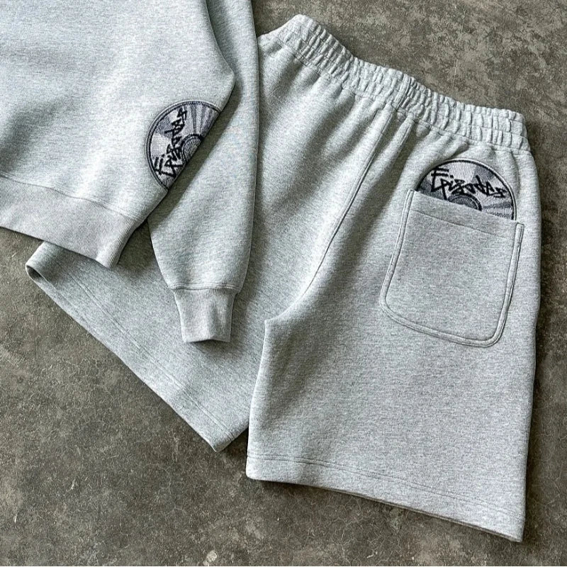 Shorts d'été droits amples brodés dessin animé motif CD de poche créatifs américains Y2K décontracté Hip Hop Streetwear