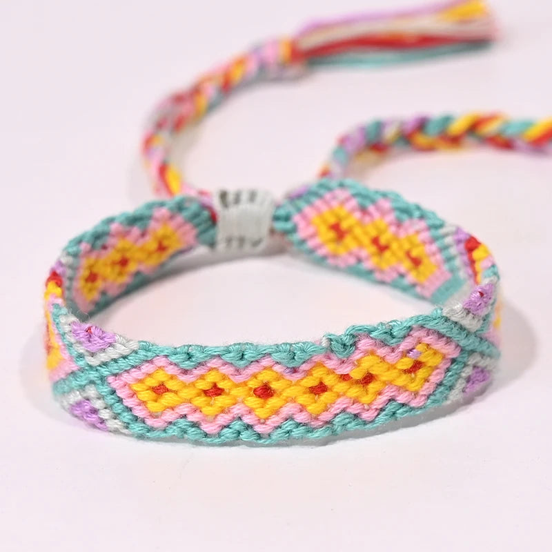 Bracelet d'amitié bohème tressé en corde pour femmes, style plage d'été, bijoux ethniques Nibir