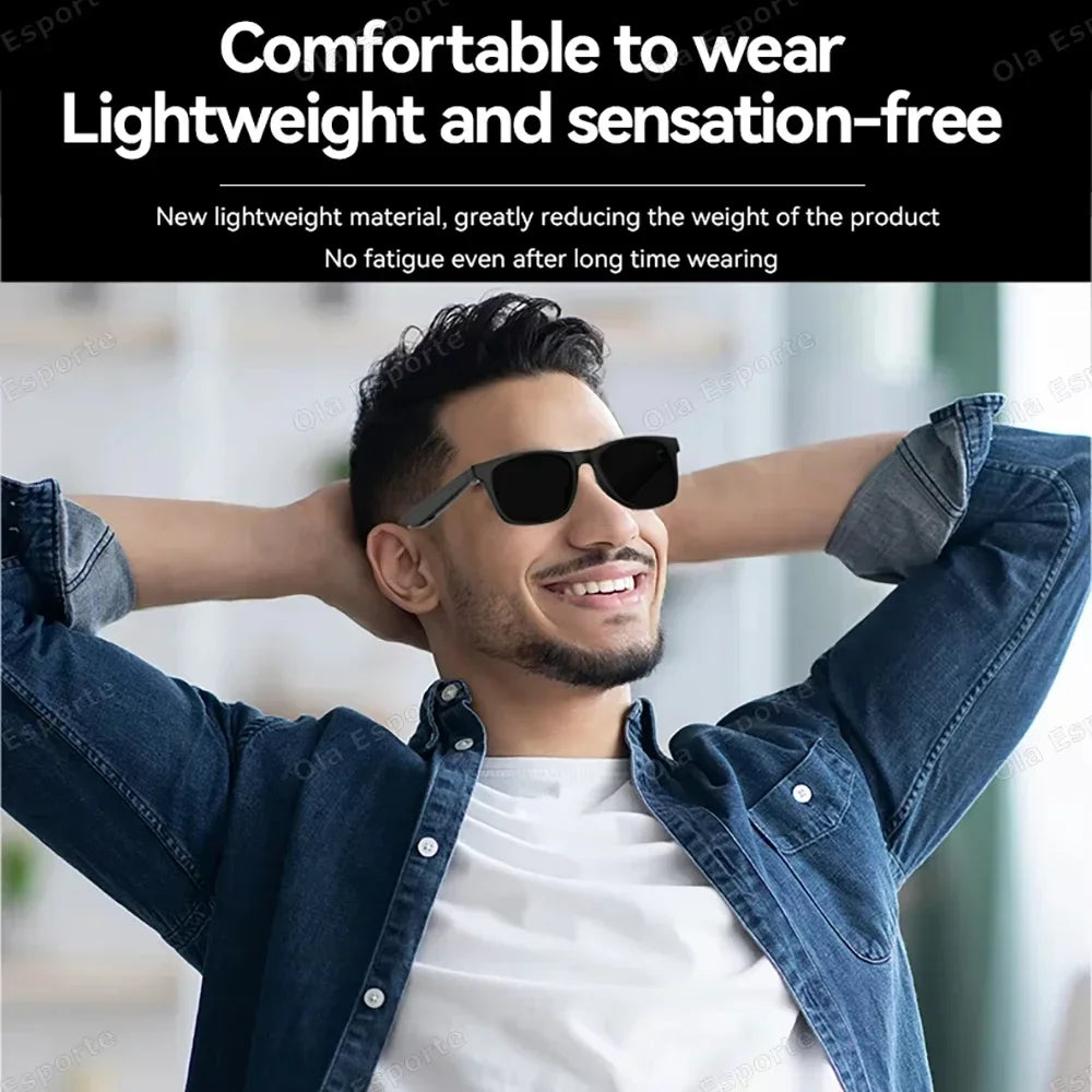 Lunettes de soleil caméra IA intelligente Lenovo 8K Multifonction Bluetooth Appel Lecteur de musique Traduire Assistant vocal Lunettes photochromiques