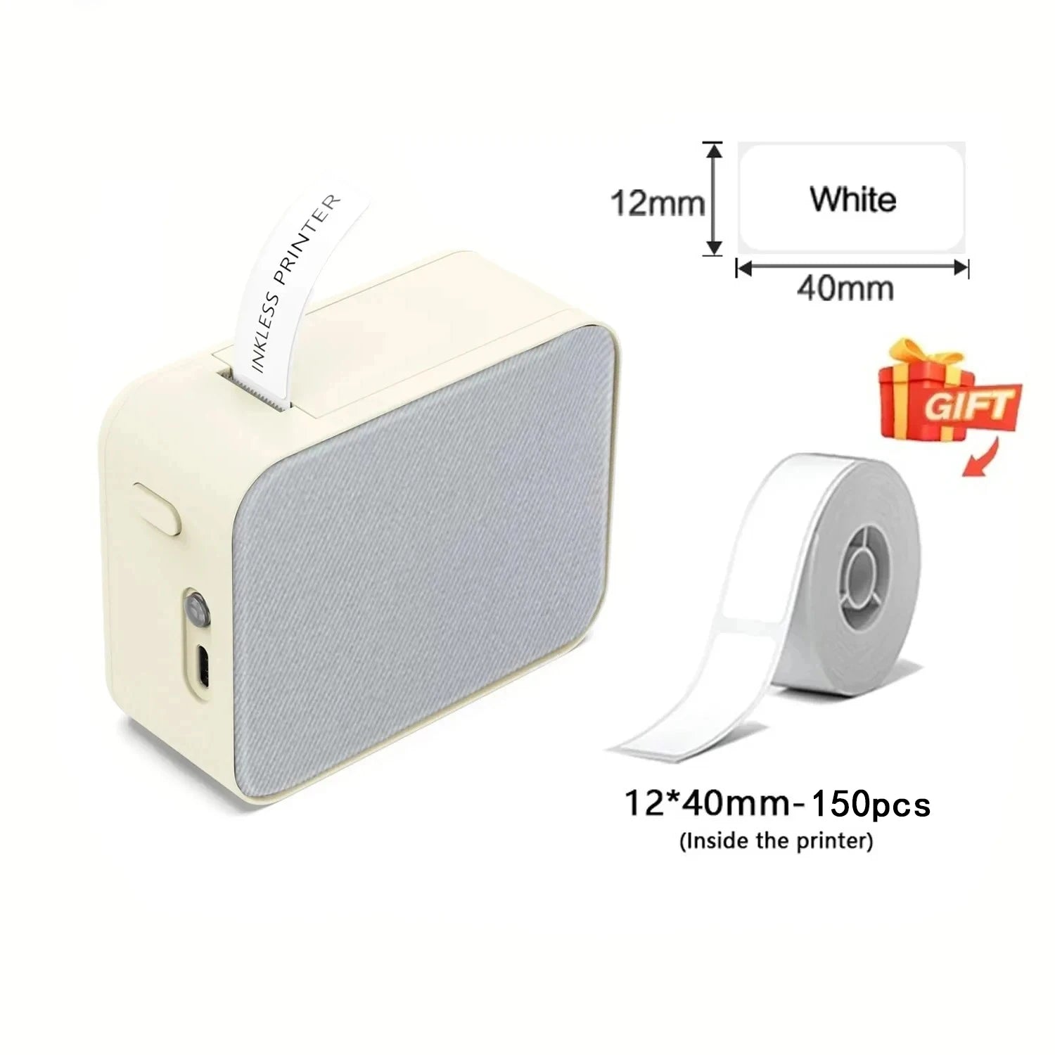 Mini-imprimante thermique portable MarkLife P15, étiqueteuse sans fil compatible Bluetooth pour l'étiquetage à domicile et au bureau