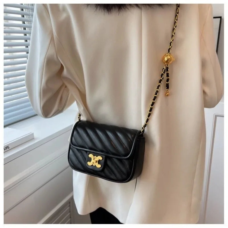 Sacs à main Tendance Explosions Fée Verte Losange Petite Chaîne Parfumée Sac à Bandoulière Style Niche Haute Qualité Sac à Main Joker