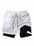 Shorts de sport d'été 2026 2 en 1 pour la gym et la course à pied, shorts de running lents, vêtements de sport décontractés, shorts de fitness à double couche