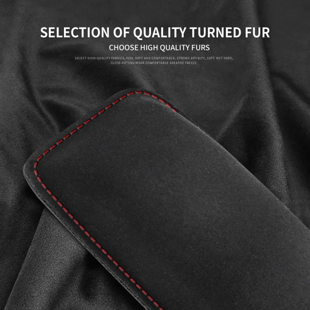 Suede Car Pillow Car Knee Pad Auto Cushion Comfortable Elastic Memory Foam Leg Pad Thigh Support Interior Accessories