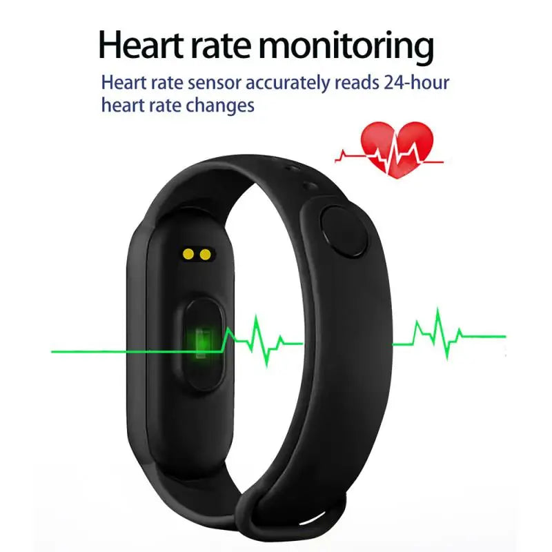 M6 Montre Connectée Homme Femme Bracelet Intelligent Sport Fitness Cardiofréquencemètre Tensiomètre Étanche Montres Multifonctions