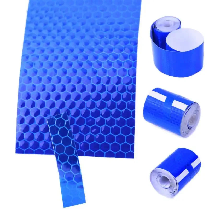 1-4 bandes réfléchissantes pour voiture Avertissement de sécurité 5cm*100cm Autocollant décoratif pour voiture Film de protection réfléchissant pour auto et moto