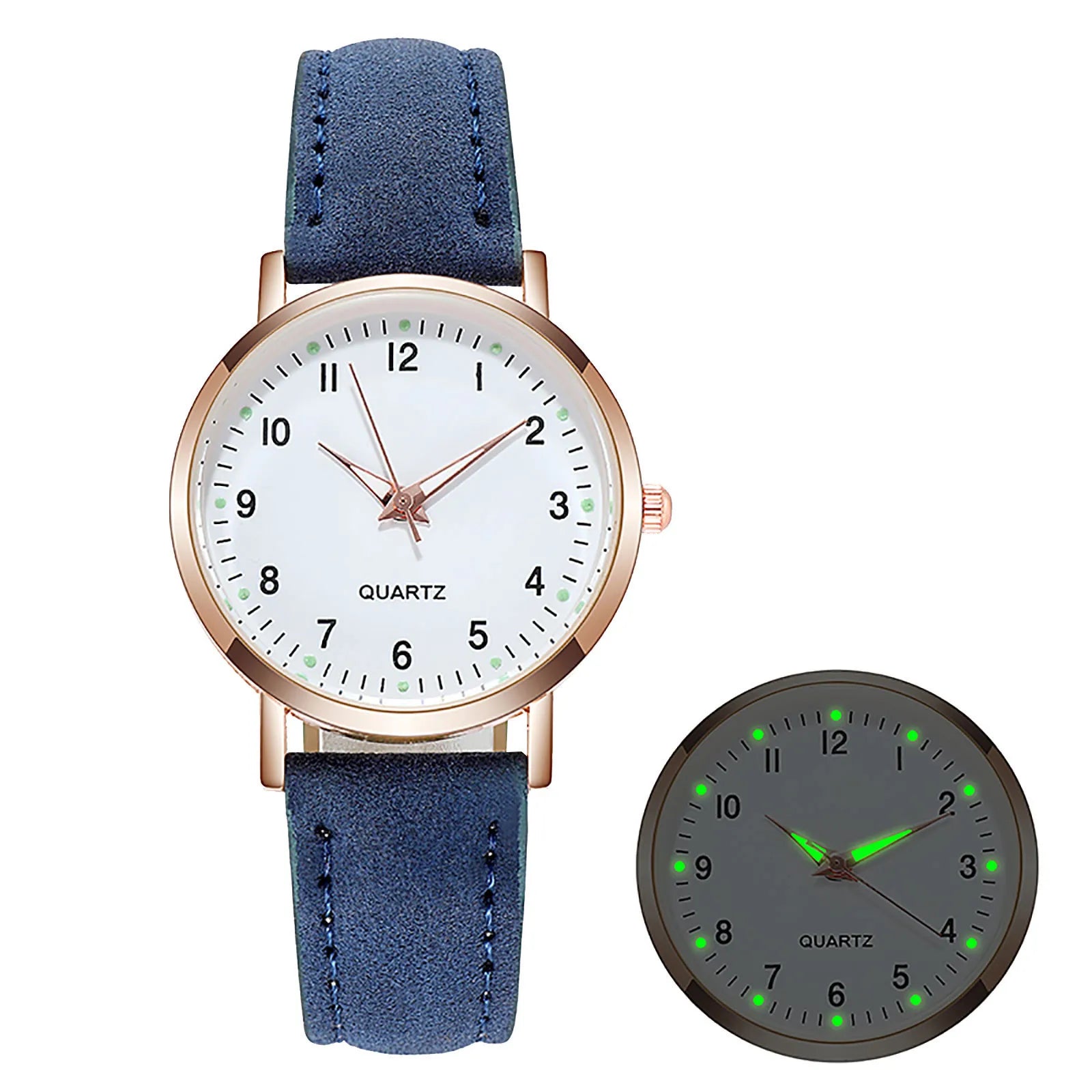 Reloj Mujer Montre Tendance pour Femme Bracelets en Cuir Montres Dames Luxe Analogique Quartz Lumineuse Montre-Bracelet Horloge Relogio Feminino