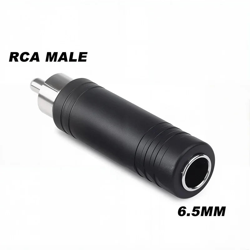 5 Pcs Adaptateur Audio Mono Stéréo 6,5/6,35 mm Interconnexion TS Fiche Mâle 1/8" 1/4" vers Connecteur Femelle RCA Convertisseur Haut-parleur