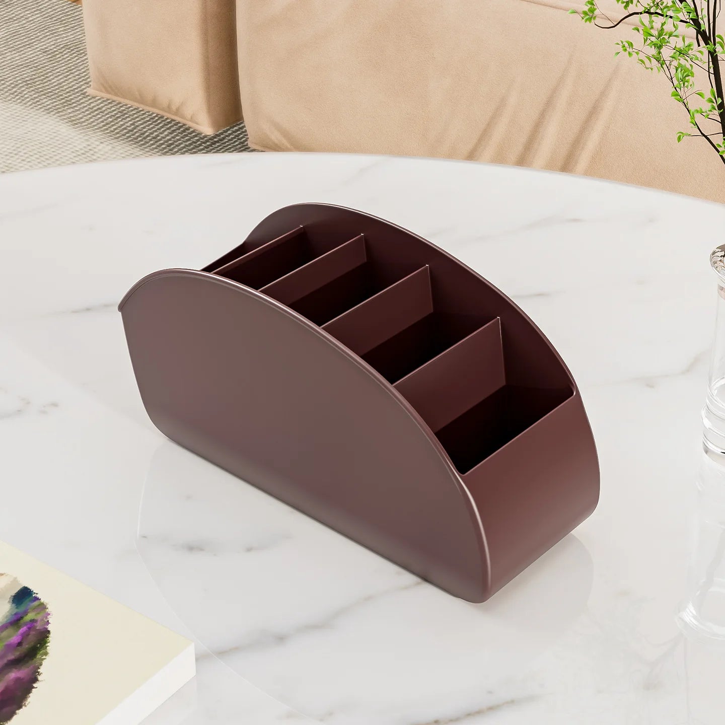 1 support de télécommande – Organiseur de rangement pour téléviseur, lecteurs multimédias, stylos, organiseur de bureau et de table de chevet peu encombrant