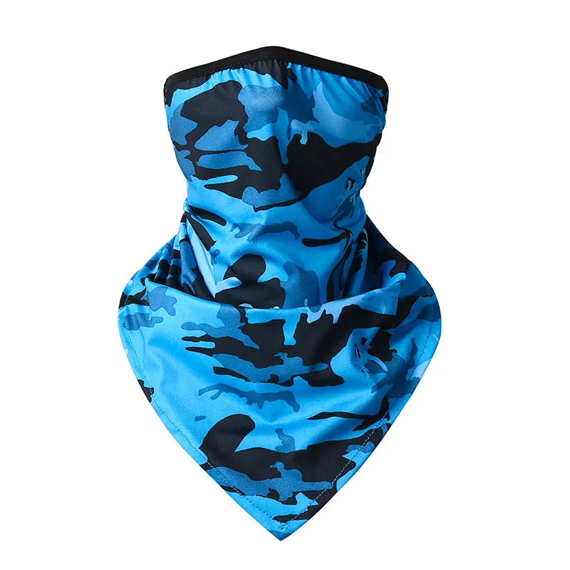 Cache-cou UV rafraîchissant pour l'été, masque de protection solaire avec boucles d'oreilles pour le cyclisme, la randonnée, les sports de plein air, séchage rapide, bandana respirant